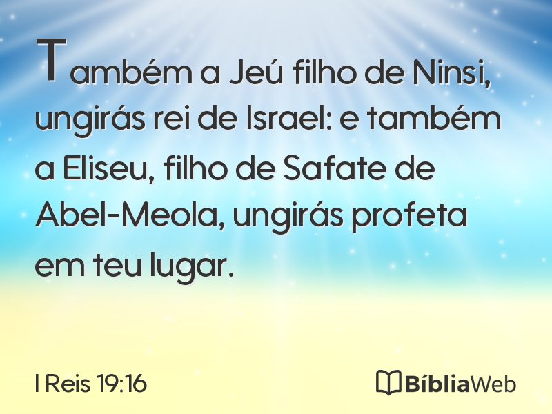 I Reis 19:16 em imagem para compartilhar
