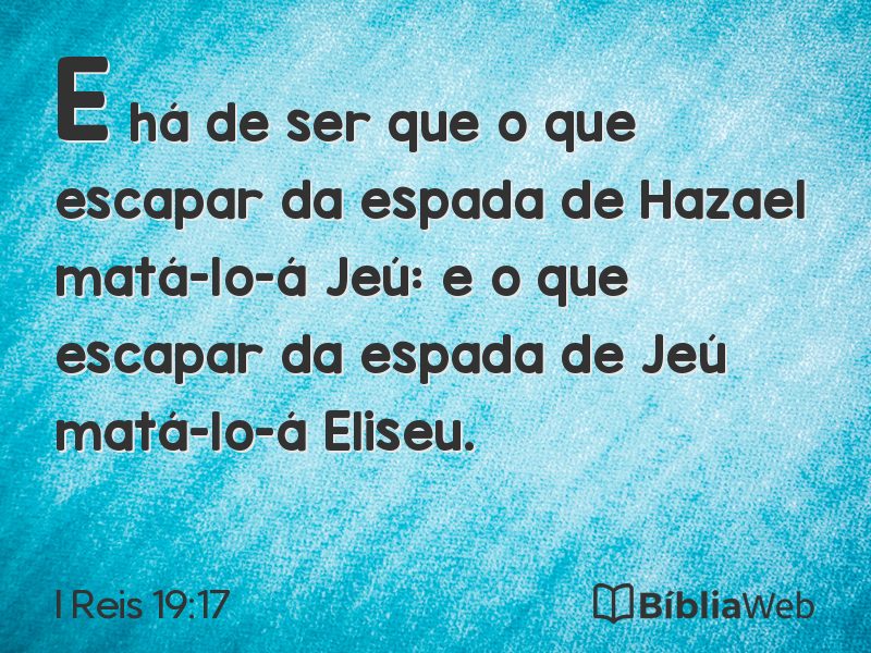 I Reis 19:17 em imagem para compartilhar