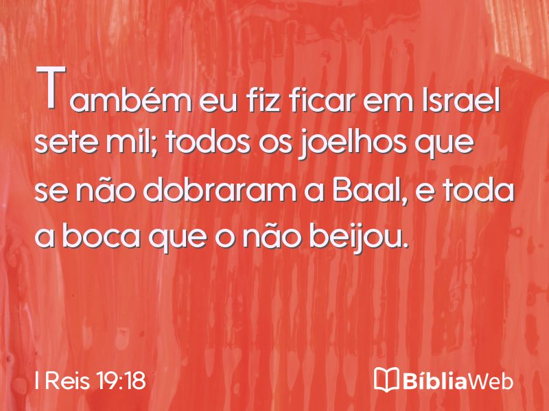 I Reis 19:18 em imagem para compartilhar