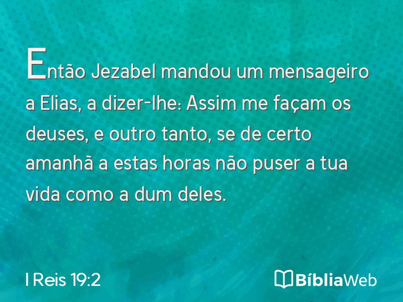 I Reis 19:2 em imagem para compartilhar