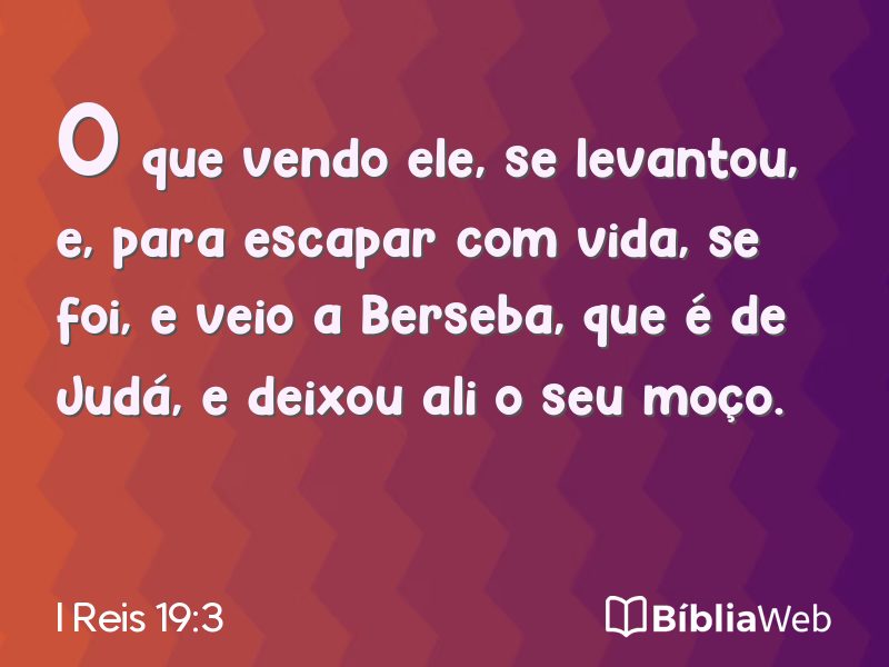 I Reis 19:3 em imagem para compartilhar