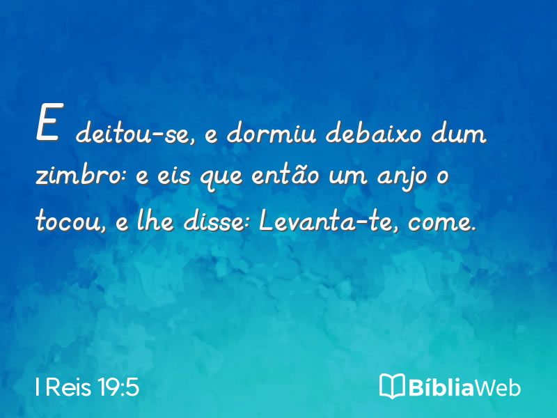 I Reis 19:5 em imagem para compartilhar