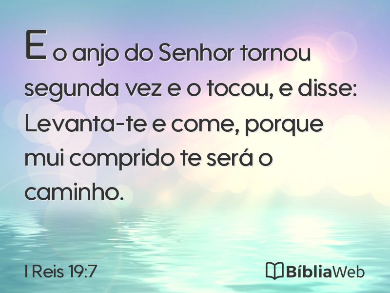 I Reis 19:7 em imagem para compartilhar