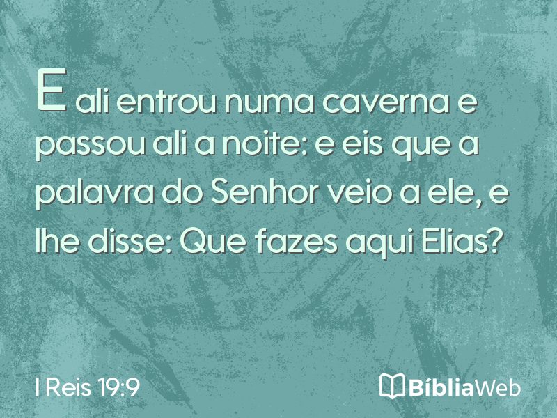I Reis 19:9 em imagem para compartilhar