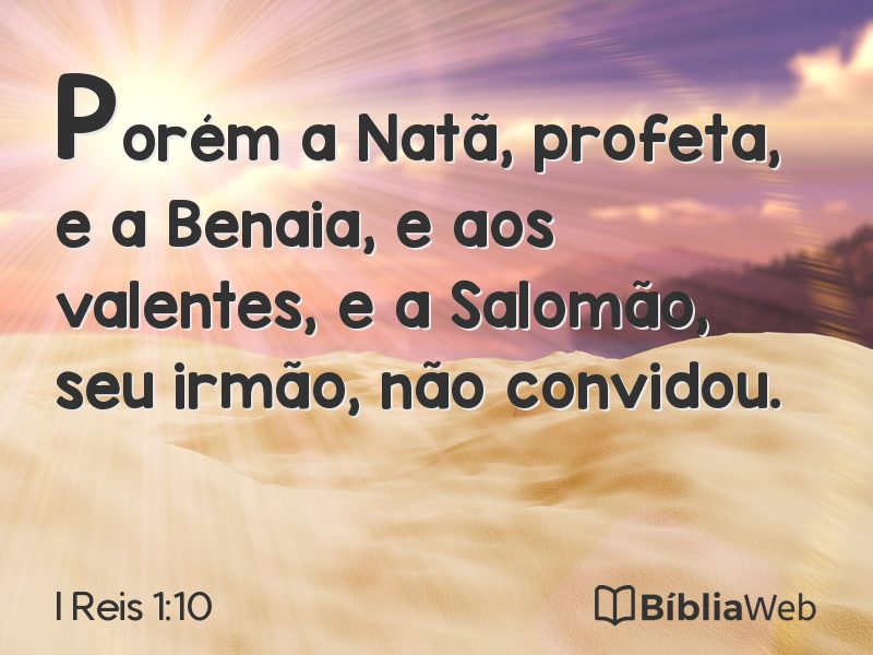 I Reis 1:10 em imagem para compartilhar