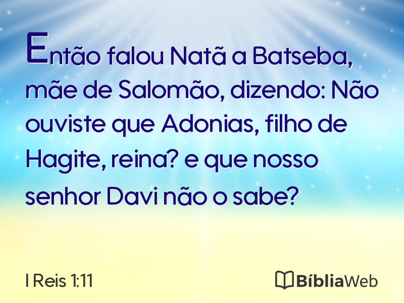 I Reis 1:11 em imagem para compartilhar