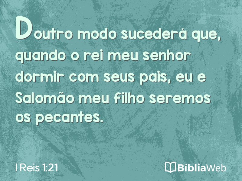 I Reis 1:21 em imagem para compartilhar