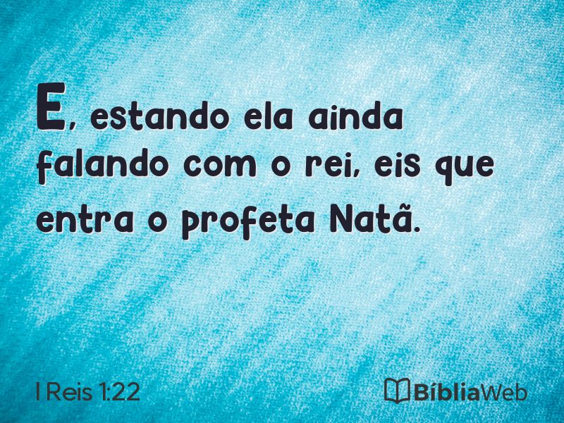 I Reis 1:22 em imagem para compartilhar