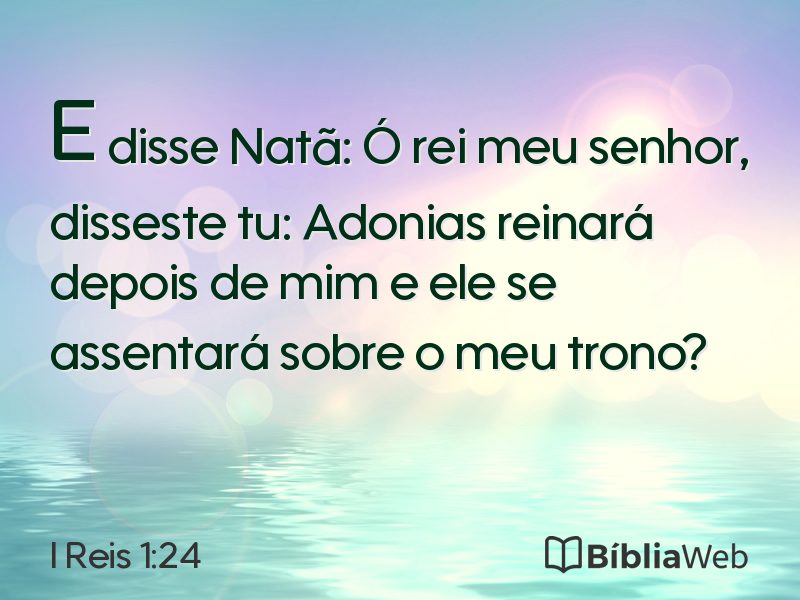I Reis 1:24 em imagem para compartilhar