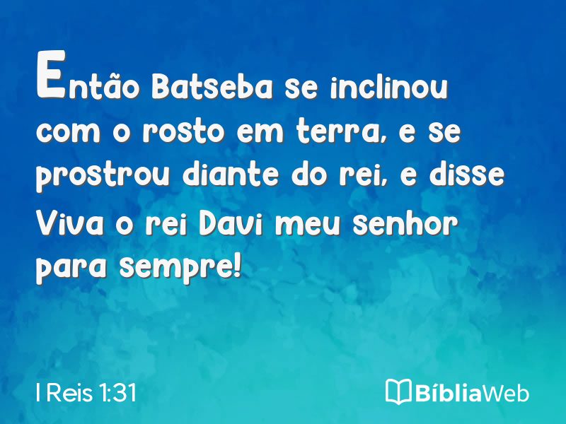 I Reis 1:31 em imagem para compartilhar