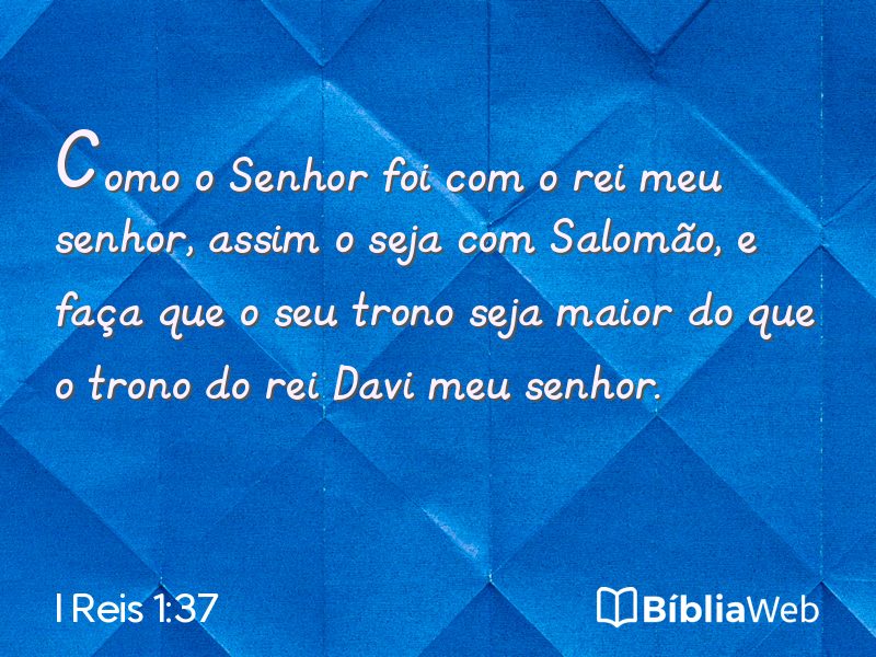 I Reis 1:37 em imagem para compartilhar