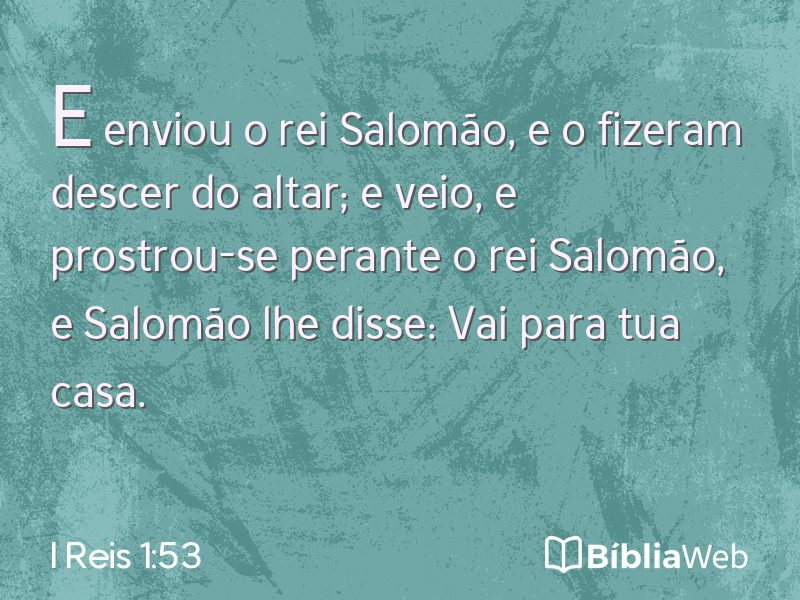 I Reis 1:53 em imagem para compartilhar
