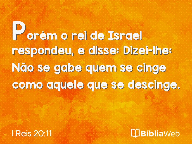 I Reis 20:11 em imagem para compartilhar