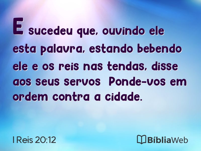 I Reis 20:12 em imagem para compartilhar