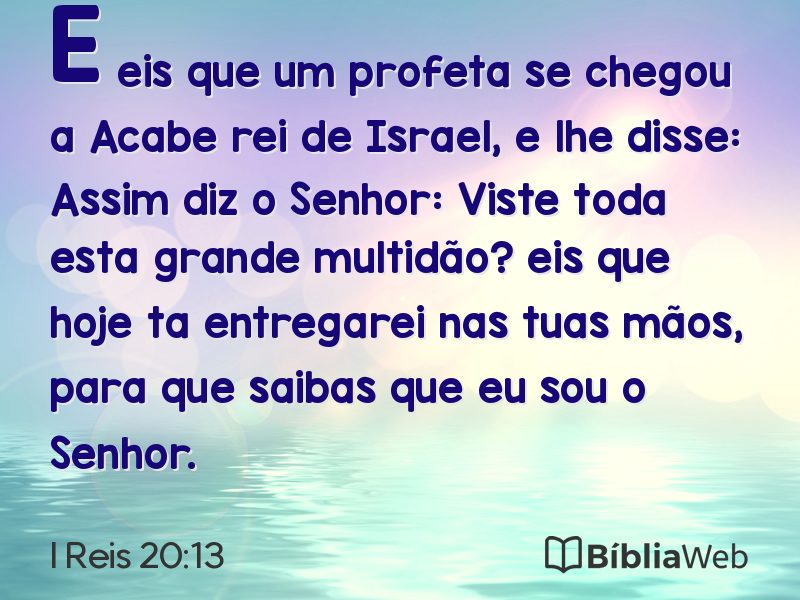 I Reis 20:13 em imagem para compartilhar