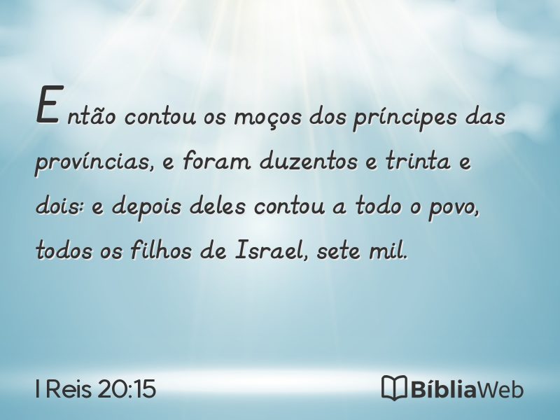 I Reis 20:15 em imagem para compartilhar