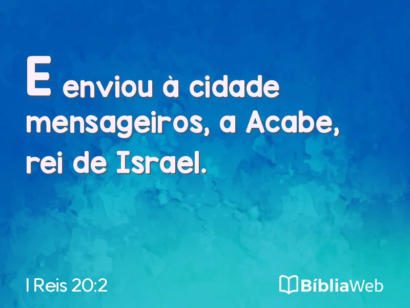 I Reis 20:2 em imagem para compartilhar
