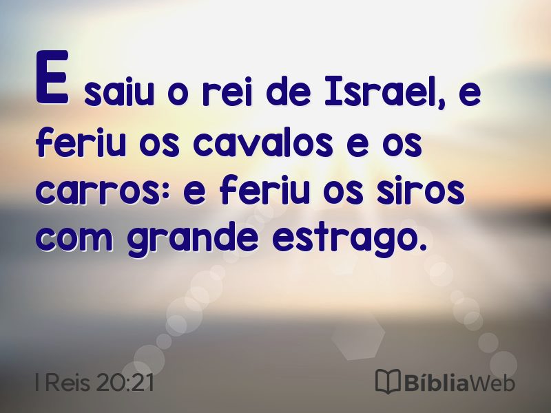I Reis 20:21 em imagem para compartilhar