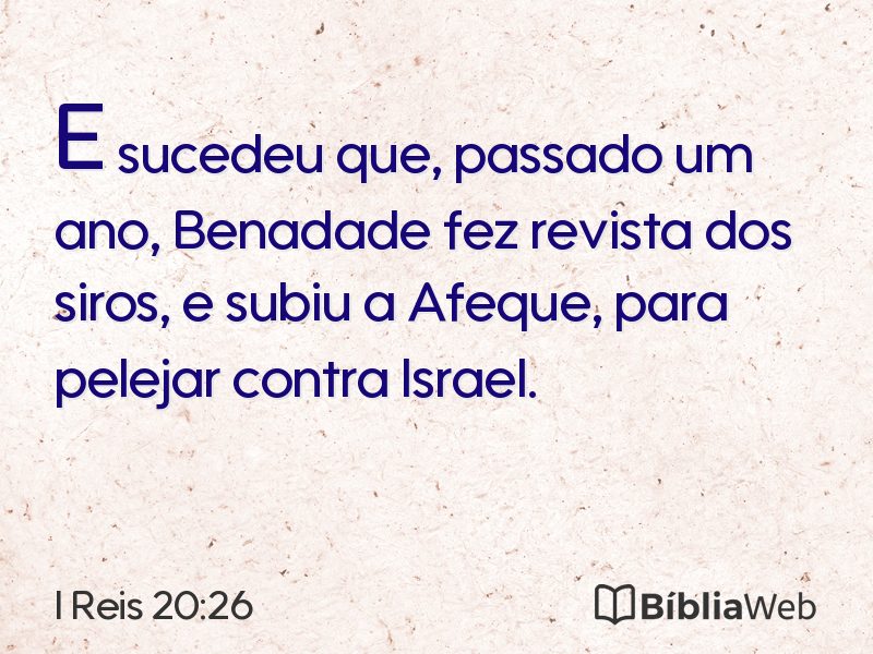 I Reis 20:26 em imagem para compartilhar