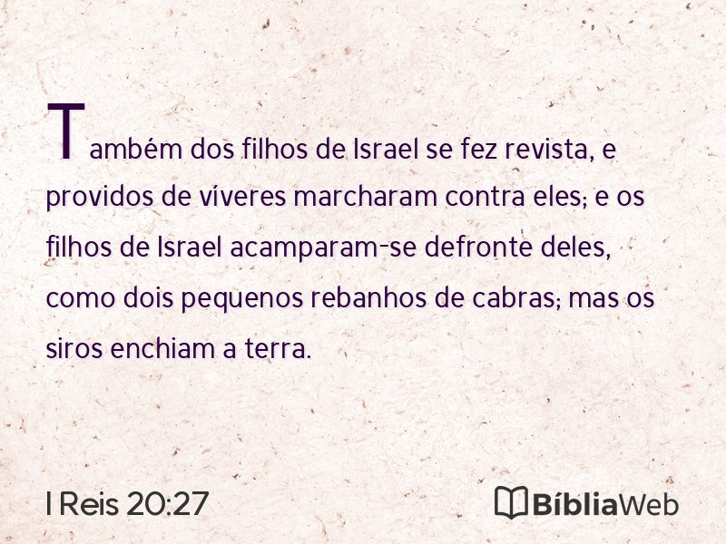 I Reis 20:27 em imagem para compartilhar