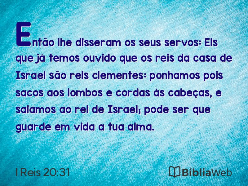 I Reis 20:31 em imagem para compartilhar