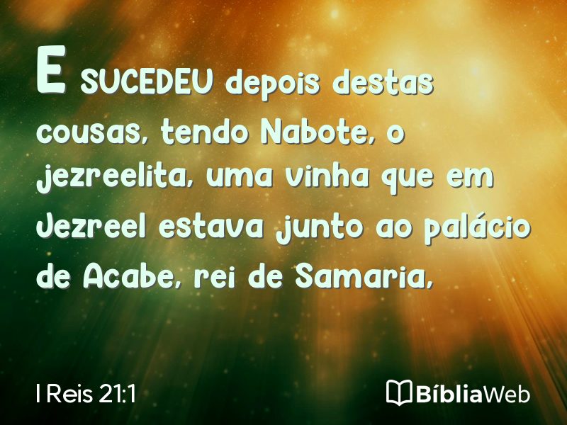 I Reis 21:1 em imagem para compartilhar