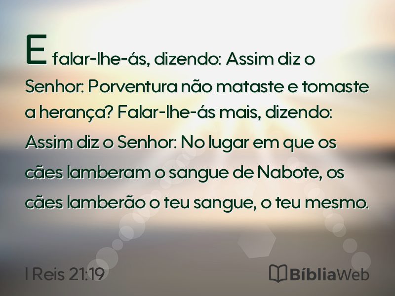I Reis 21:19 em imagem para compartilhar