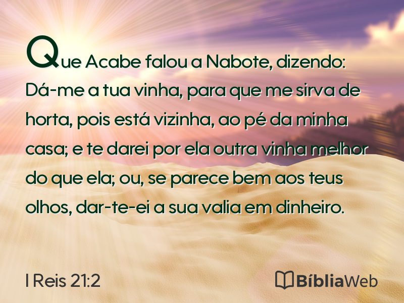 I Reis 21:2 em imagem para compartilhar
