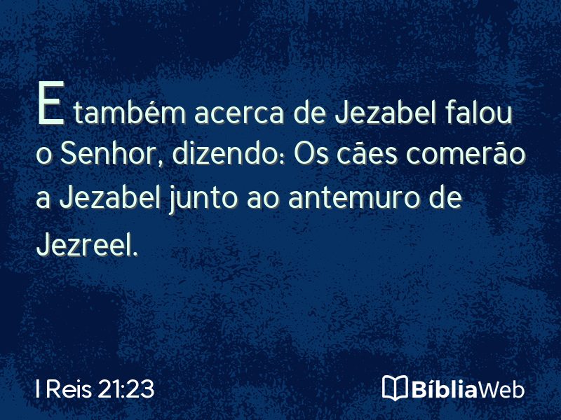 I Reis 21:23 em imagem para compartilhar