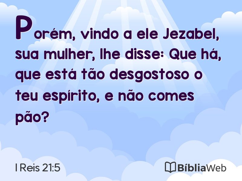 I Reis 21:5 em imagem para compartilhar