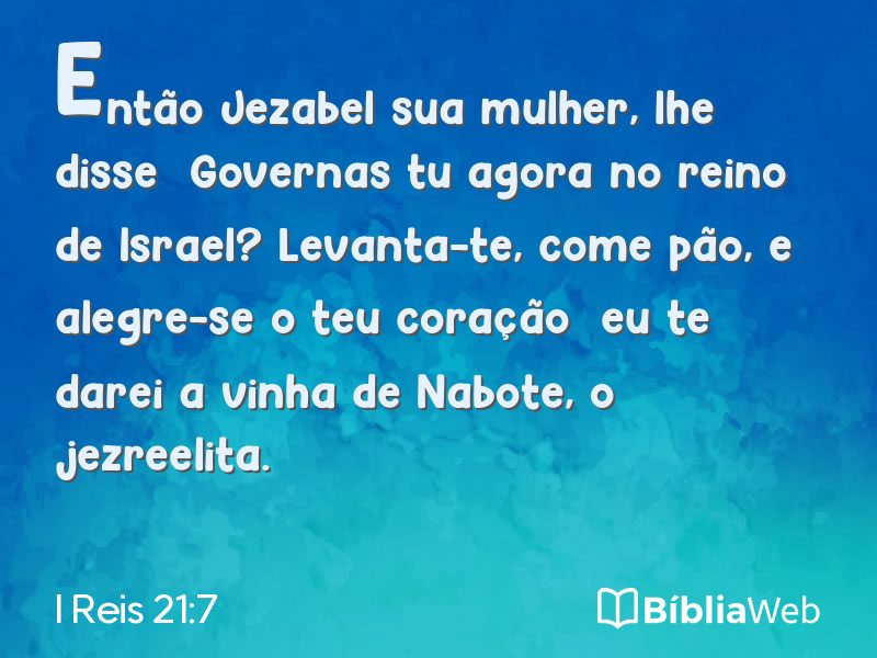 I Reis 21:7 em imagem para compartilhar