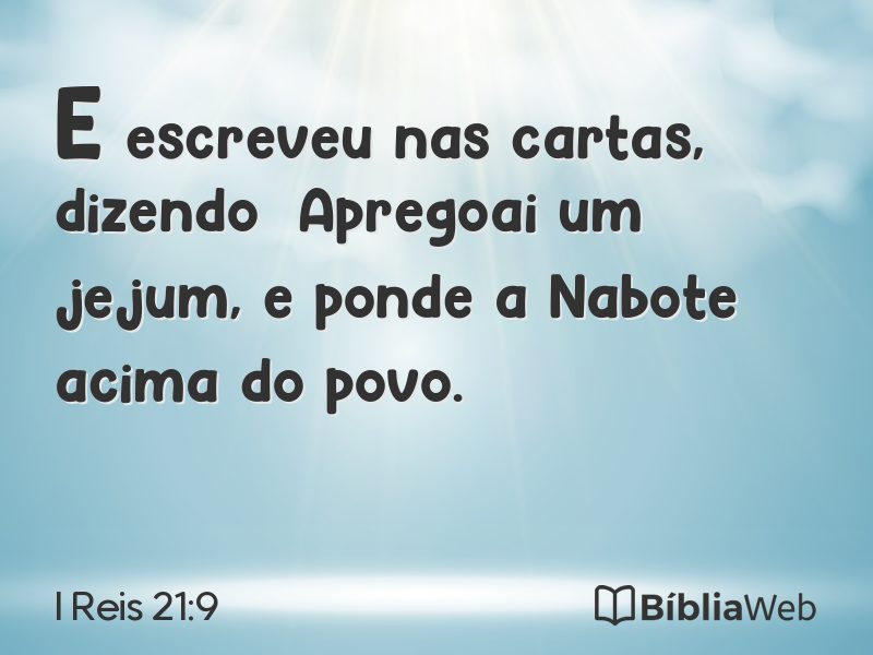 I Reis 21:9 em imagem para compartilhar