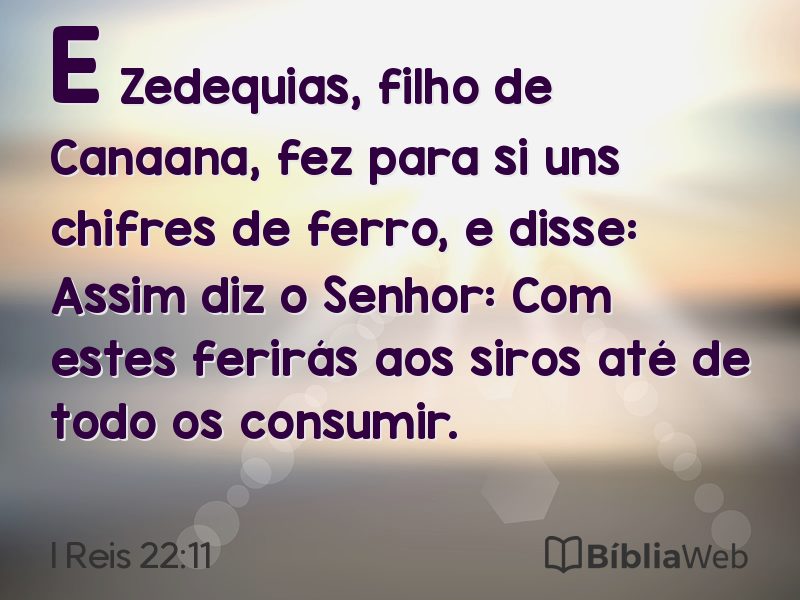 I Reis 22:11 em imagem para compartilhar