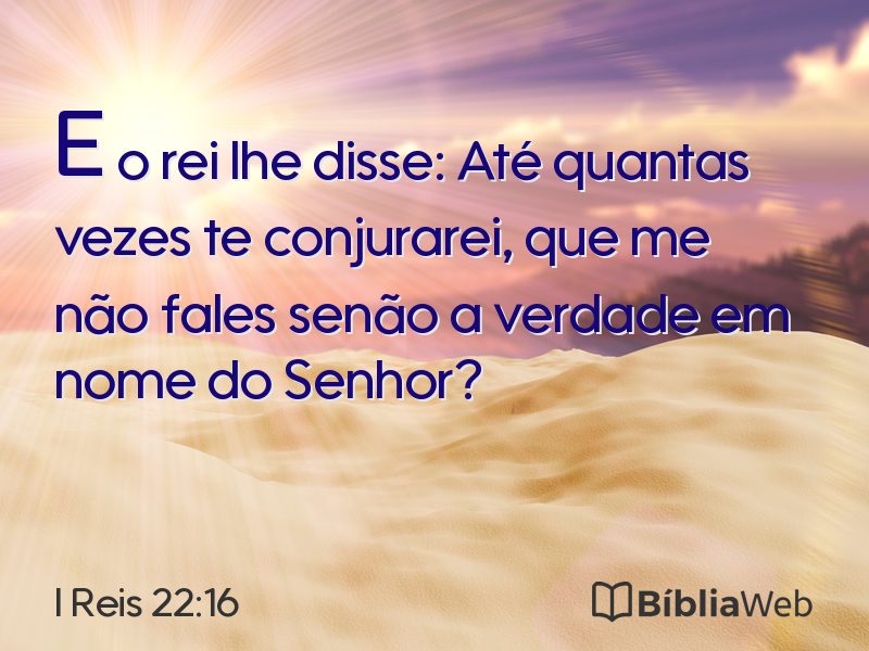 I Reis 22:16 em imagem para compartilhar
