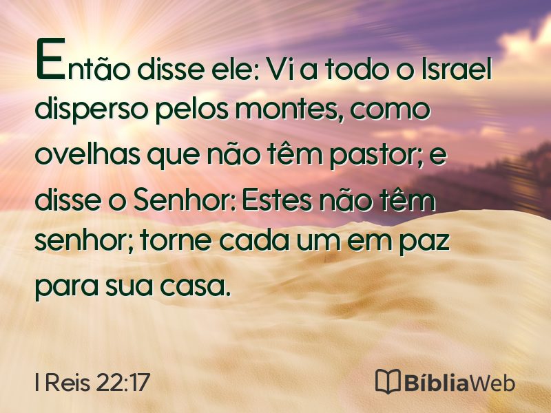 I Reis 22:17 em imagem para compartilhar