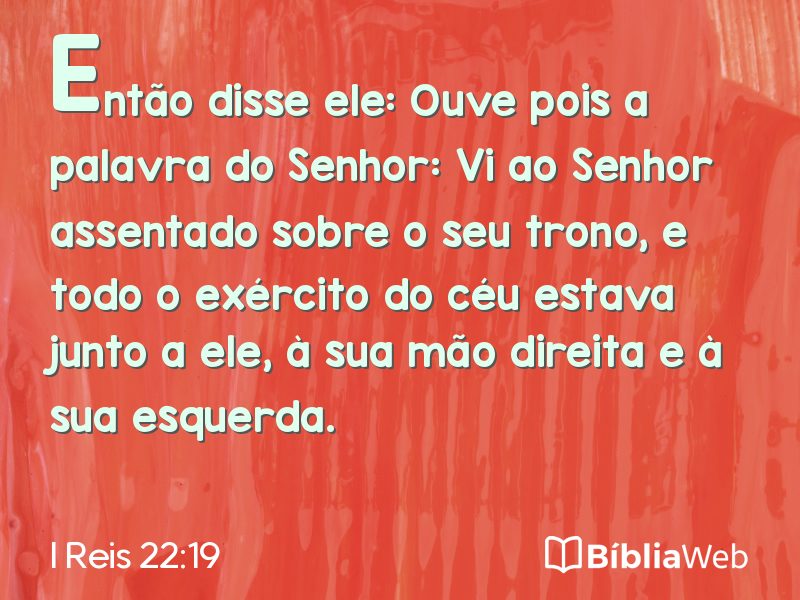 I Reis 22:19 em imagem para compartilhar