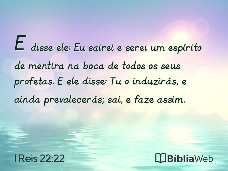 I Reis 22:22 em imagem para compartilhar