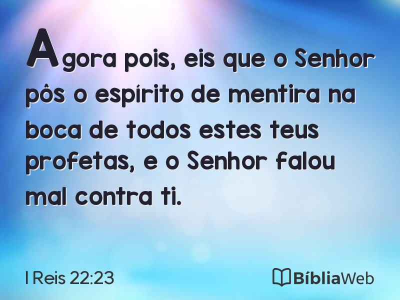 I Reis 22:23 em imagem para compartilhar