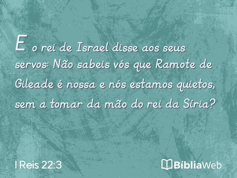 I Reis 22:3 em imagem para compartilhar