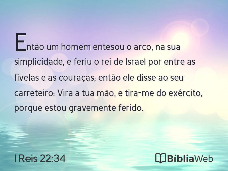 I Reis 22:34 em imagem para compartilhar