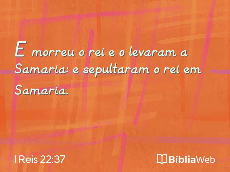 I Reis 22:37 em imagem para compartilhar