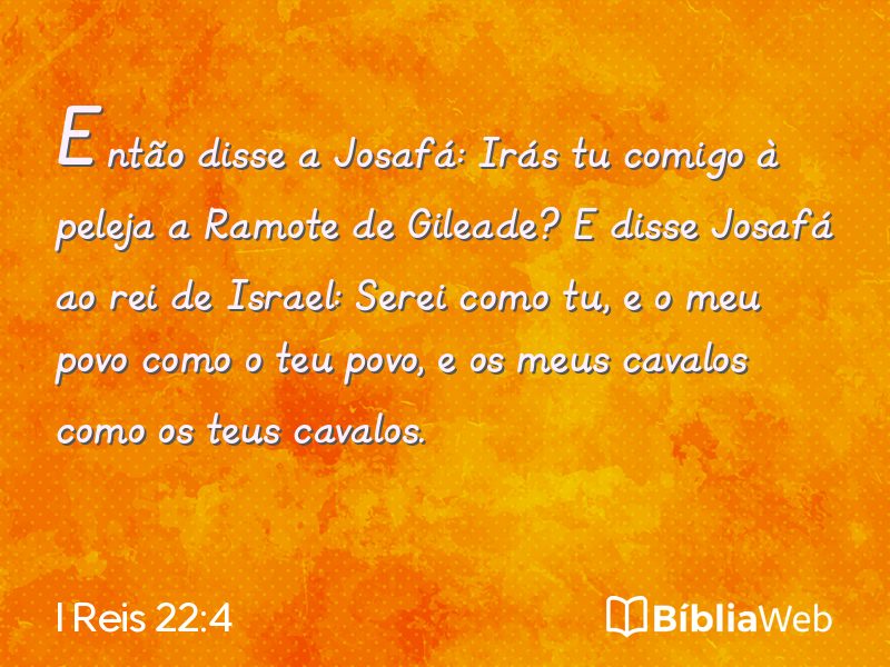 I Reis 22:4 em imagem para compartilhar