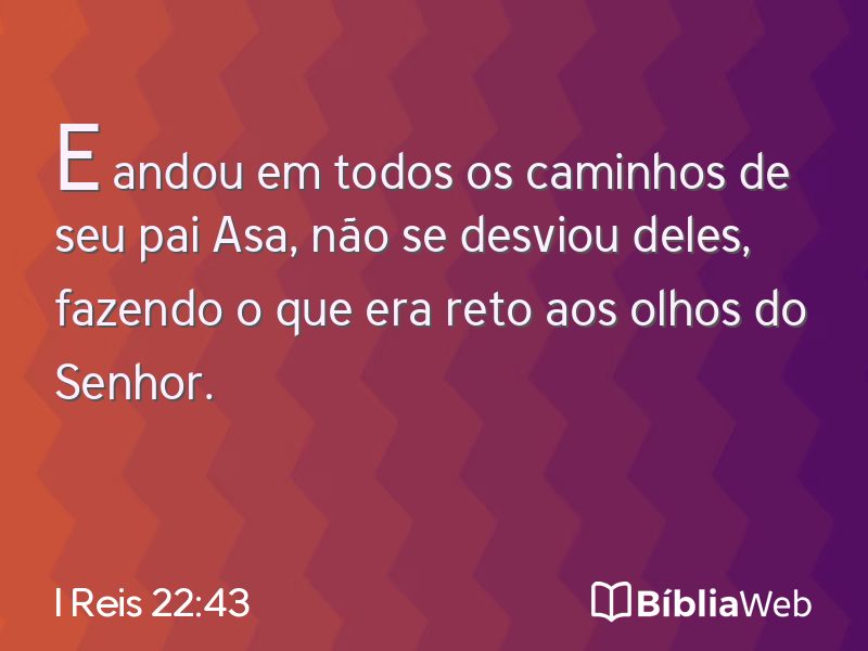 I Reis 22:43 em imagem para compartilhar