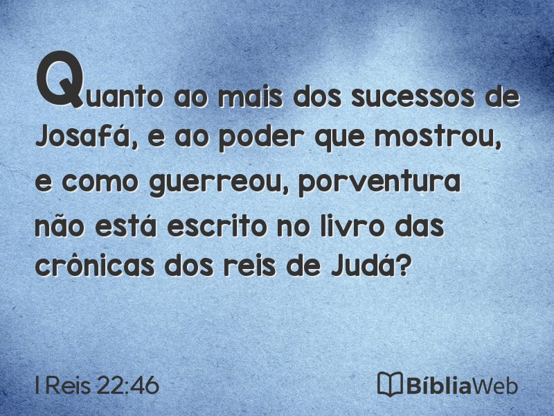 I Reis 22:46 em imagem para compartilhar