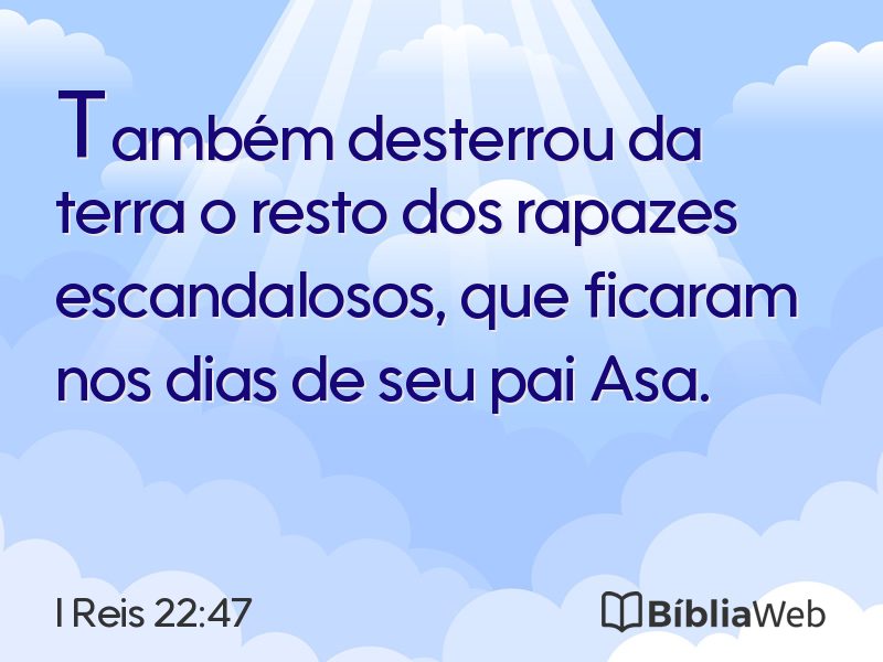 I Reis 22:47 em imagem para compartilhar