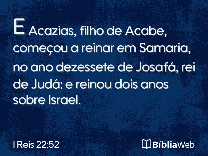 I Reis 22:52 em imagem para compartilhar