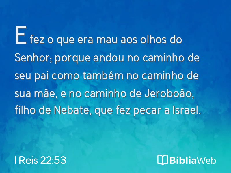 I Reis 22:53 em imagem para compartilhar