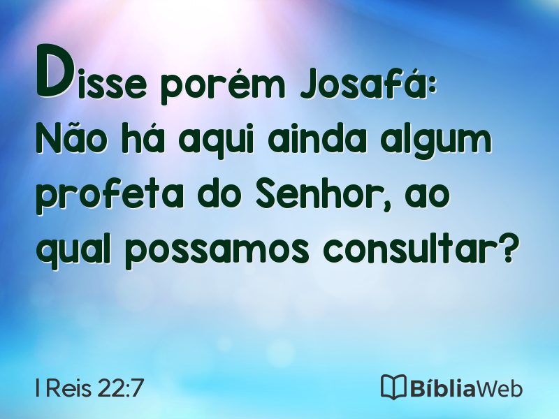 I Reis 22:7 em imagem para compartilhar