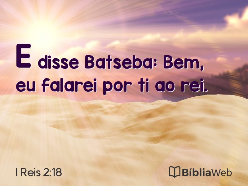 I Reis 2:18 em imagem para compartilhar