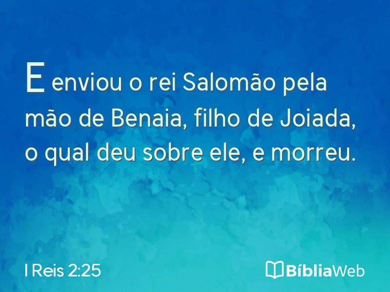 I Reis 2:25 em imagem para compartilhar